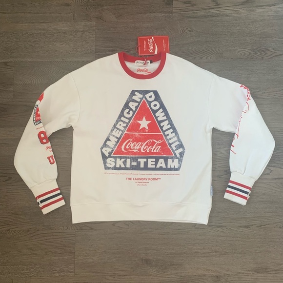 The Laundry Room Coca Cola American Downhill Ski Team Sweatshirt - Size M - NWT - Picture 4 of 11